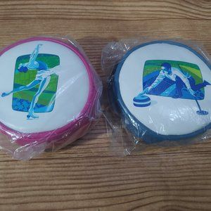 Vancouver 2010 Olympics Curling and Skating coin purses (X2)